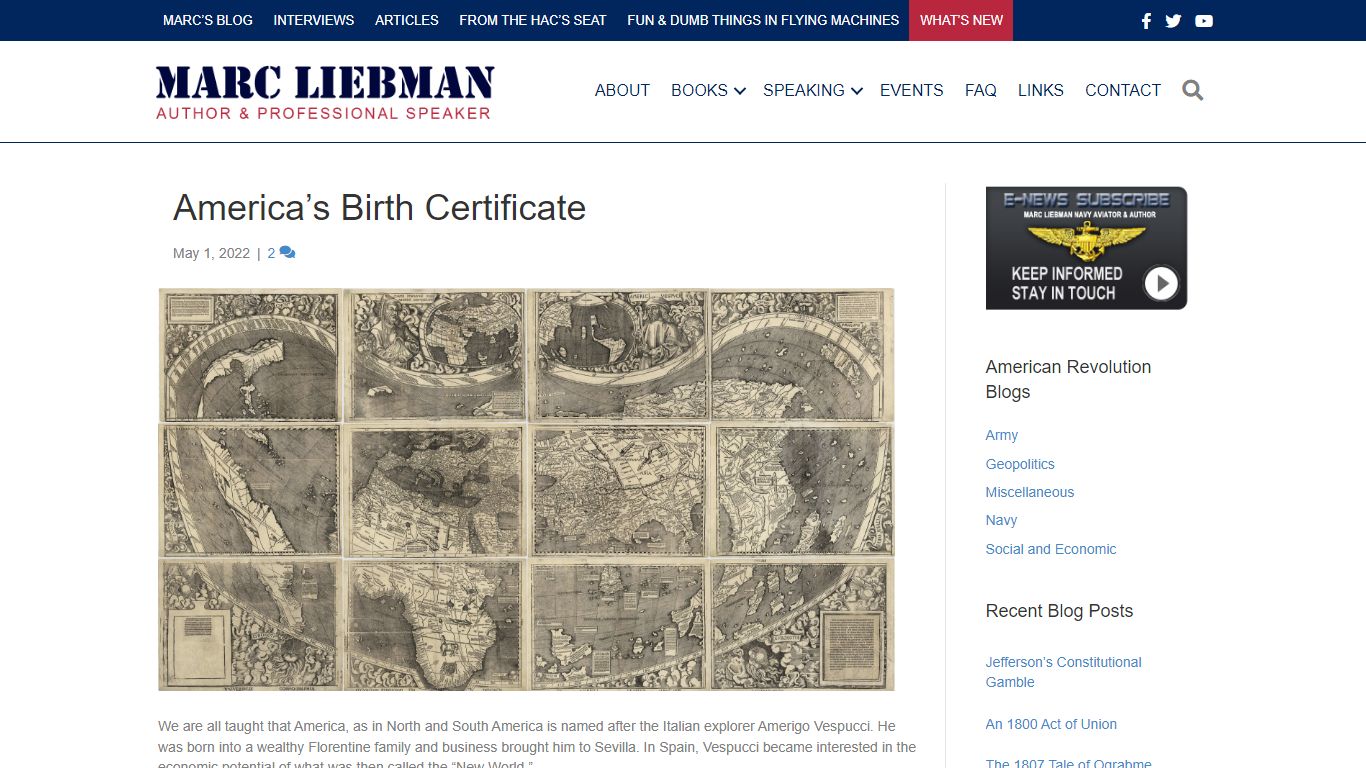 America's Birth Certificate - Marc Liebman